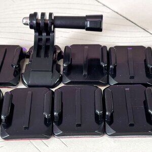 GoPro Adhesive Mounts (Curved & Flat) with Quick-Release Buckle & Thumbscrew